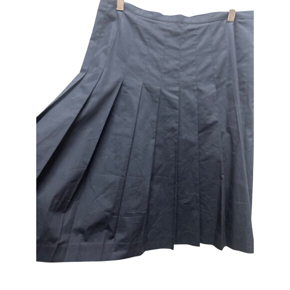 Chaps NWT Navy Nantucket Classics Pleated Skirt - Picture 3 of 6